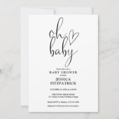 ベビーシャワー おめでとうございます ジェンダーニュートラル オールインワン 招待状 (正面)