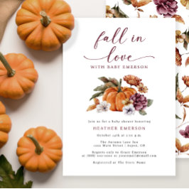 ベビーシャワー おめでとう Fall In Love 招待状