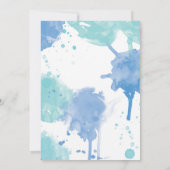 ベビーシャワー お湯のしぶき 赤ちゃんの招待状 招待状 (裏面)