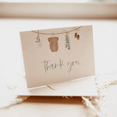 ベビーシャワー お礼カード | 緑の男の子ベビーシャワー サンキューカード