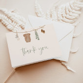 ベビーシャワー お礼カード | 緑の男の子ベビーシャワー サンキューカード