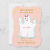 ベビーシャワー かわいいおばけの招待状 招待状 (正面)