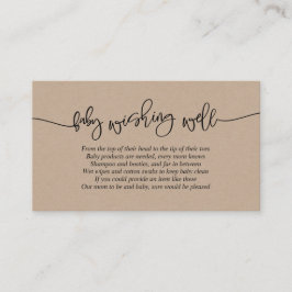 ベビーシャワー、ウィッシングウェル、クリエイティブクラフト台本 エンクロージャーカード