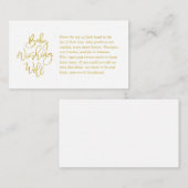 ベビーシャワー、ウィッシングウェル、クリエイティブ金ゴールド エンクロージャーカード (正面/裏面)