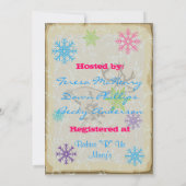 ベビーシャワー　ウッドランド　トナカイ　招待状 招待状 (裏面)