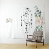 ベビーシャワー エユカリプタスグリーン 白 エレガント タペストリー (インサイチュ(横))