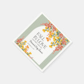 ベビーシャワー オータム フラワー ベイビー スタンダードカクテルナプキン (角)