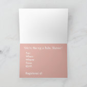 ベビーシャワー – カップケーキとパステルデザイン 招待状 (内部)