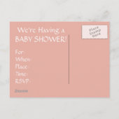 ベビーシャワー – カップケーキのポストカード インビテーションポストカード (裏面)