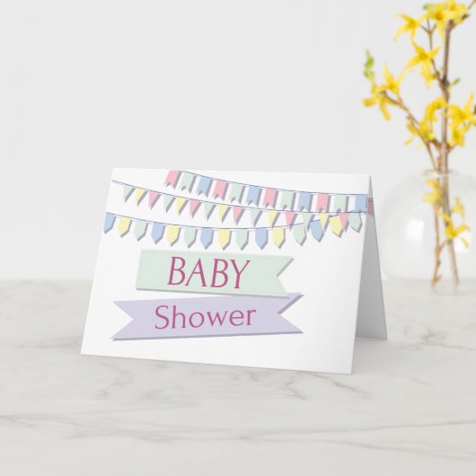 ベビーシャワー カード (黄色い花)