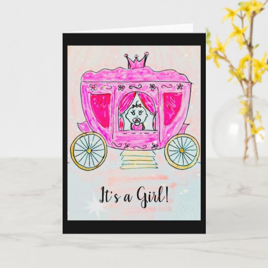 ベビーシャワー カード (黄色い花)