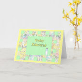 ベビーシャワー カード (黄色い花)