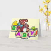 ベビーシャワー カード (黄色い花)