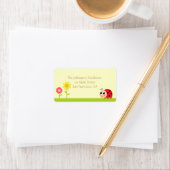 ベビーシャワー：ガーデンの可愛いベビーラディバグ ラベル (インサイチュ)