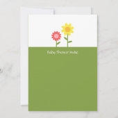 ベビーシャワー:ガーデンの可愛いベビーラディバグ 招待状 (裏面)