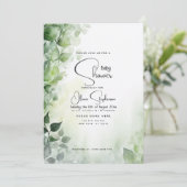 ベビーシャワー – ガーデンアイビーボタニカル 招待状 (スタンド正面)