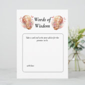 ベビーシャワー ガール テディーバルーン 花の知恵 招待状 (スタンド正面)