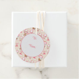 ベビーシャワー ガール ピンク フェイバータグ