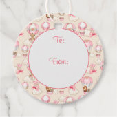 ベビーシャワー ガール ピンク フェイバータグ (正面)
