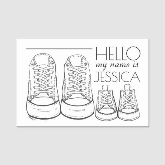 ベビーシャワー《キリスト教》洗礼式や命名式バプテスマ乳児ベビーシッター 名札 (正面)