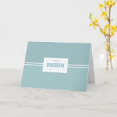 ベビーシャワー《キリスト教》洗礼式や命名式男の赤ちゃんブルーシンプル カード (黄色い花)