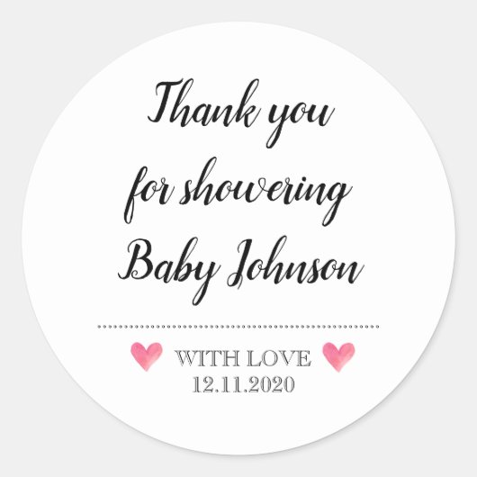 ベビーシャワー ギフトタグ ステッカー (正面)