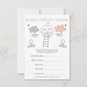 ベビーシャワー ゲスゲーム  月への道 招待状 (正面)
