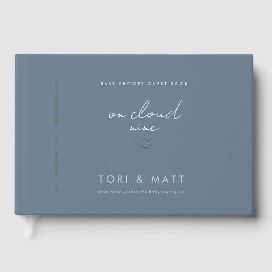 ベビーシャワー ゲストブック - クラウド テーマ (正面)