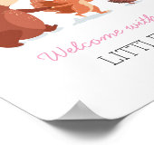 ベビーシャワー ゲストブック 手形 森 ピンク (角)