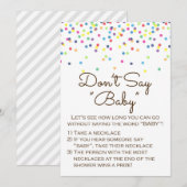 ベビーシャワー ゲーム サイン 5x7インチ 招待状 (正面/裏面)