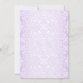 ベビーシャワー – シルバーホワイトパープル招待状 招待状 (裏面)