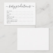 ベビーシャワー-シンプルのためのベビーの予言カード コーリングカード (正面/裏面)