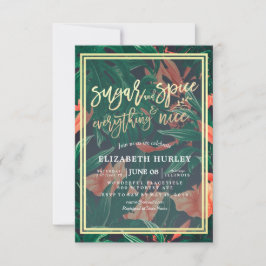 ベビーシャワー スイート&スパイス&エブリシングナイス フラワー 招待状