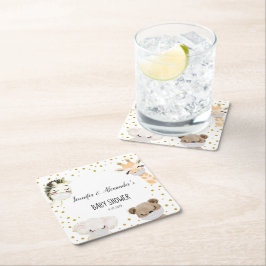 ベビーシャワー スクエアペーパーコースター