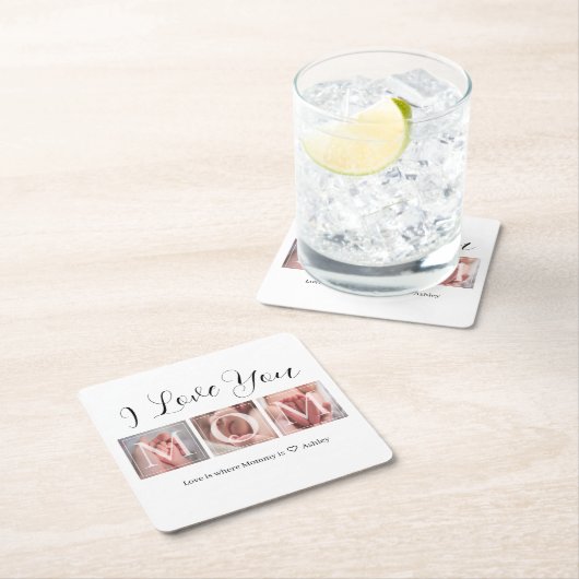 ベビーシャワー スクエアペーパーコースター (インサイチュ)