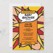 ベビーシャワー スプリンкл 現代的 男女平等 フォト 招待状 (正面)