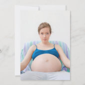 ベビーシャワー スプリンкл 現代的 男女平等 フォト 招待状 (裏面)