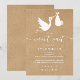 ベビーシャワー・スプリンクル中止のお知らせカード 招待状