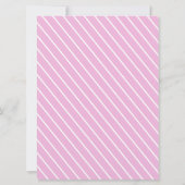 ベビーシャワー テディ 知恵 ピンク 招待状 (裏面)