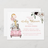 ベビーシャワー、ドライブバイのベビーシャワー、サファリインビタット ポストカード (正面/裏面)