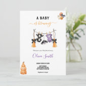 ベビーシャワー ハロウィン ヴィブ パーティー インビテーション (スタンド正面)