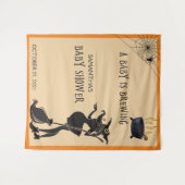 ベビーシャワー ハロウィン 魔女 フォト 背景 タペストリー (正面(横))