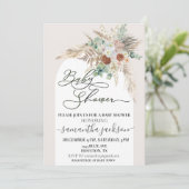 ベビーシャワー パンパスグラス ボヘミア アーチ モダン 招待状 (スタンド正面)