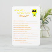 ベビーシャワー、ビー、ママのカードを知ってるか 招待状 (スタンド正面)