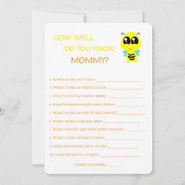 ベビーシャワー、ビー、ママのカードを知ってるか 招待状