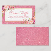 ベビーシャワー ピンク ゴールド おむつくじ チケット カード P (正面/裏面)