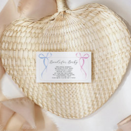 ベビーシャワー ピンク ブルー 赤ちゃんの本 エンクロージャーカード