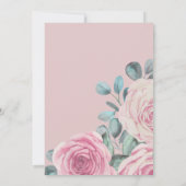 ベビーシャワー フラワーブラッシュ ご招待状 招待状 (裏面)