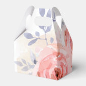 ベビーシャワー フローラル ピンクのバラ ライラックの花が咲く フェイバーボックス (裏面サイド)