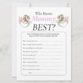 ベビーシャワー ブラウン マーメイド ママ 赤ちゃん 海の下 招待状 (正面)